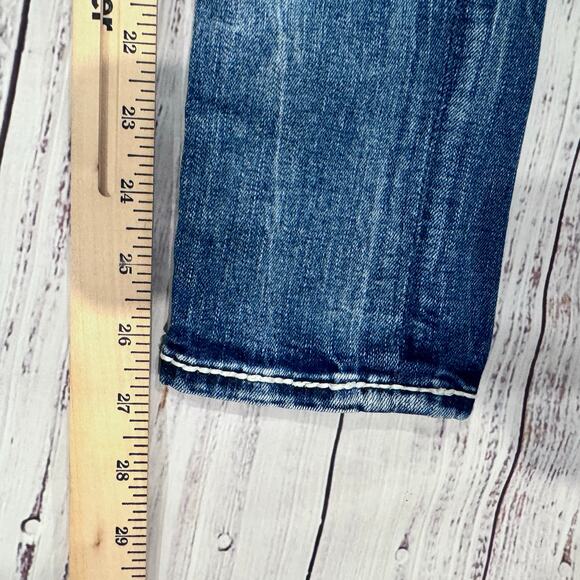 Rock Revival Celinda Ankle Skinny Jeans Size 26 Distressed Mid Rise - Picture 9 of 10
